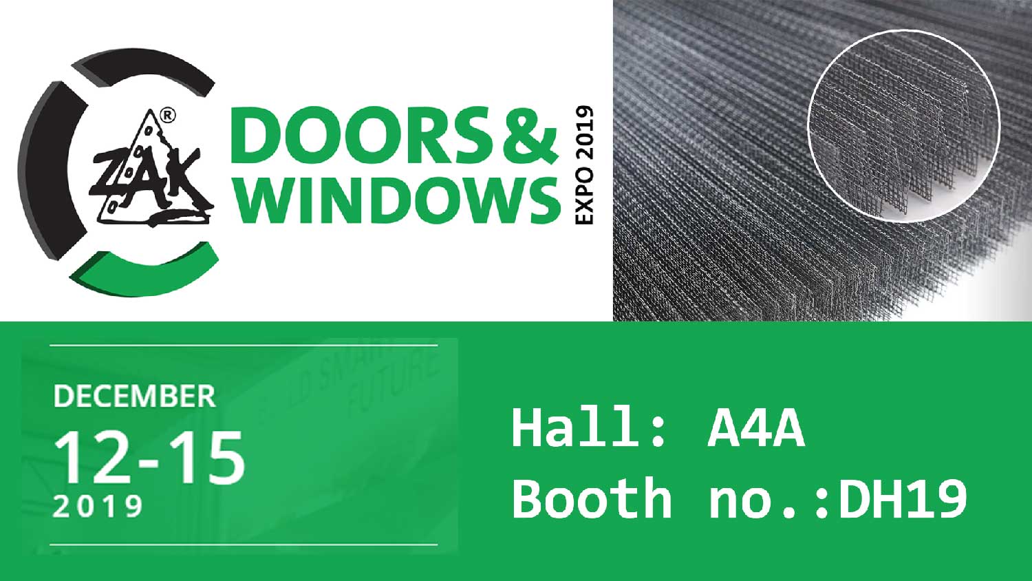 ZAK DOORS & WINDOWS 2019 Visit our Booth Jiten Plastics Pleated